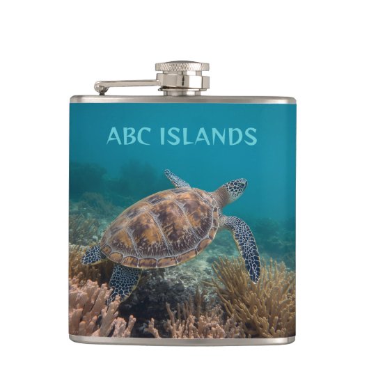 Abc island turtle flachmann (Vorderseite)