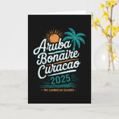 Abc Islands Aruba Bonaire Curaçao Cruise Vacation  Karte (Gelbe Blume)