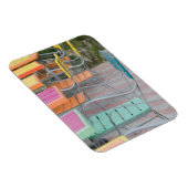 ABC Islands, ARUBA, Palm Beach: farbenfrohe Cafés Magnet (Rechte Seite)