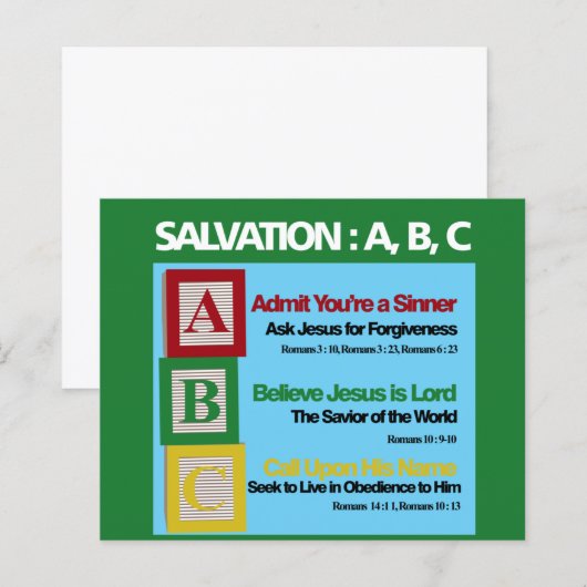 ABC-Karte zur Rettung (Vorne/Hinten)