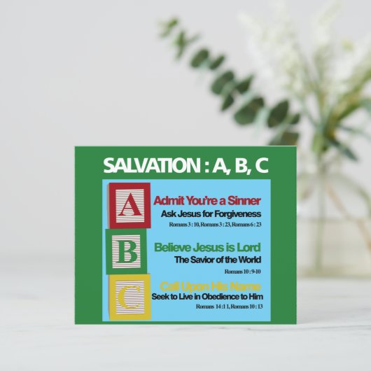 ABC-Karte zur Rettung (Stehend Vorderseite)