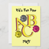 ABC Kid-Party Einladung (Vorderseite)