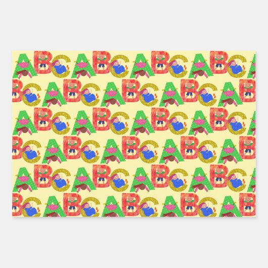 ABC Kids Design Wrapper Geschenkpapier Set (Vorderseite 3)