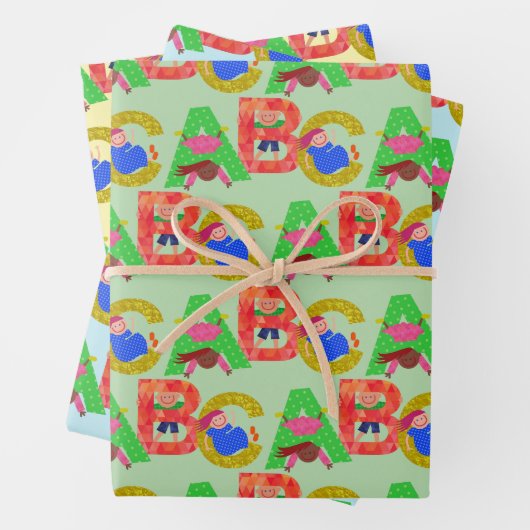 ABC Kids Design Wrapper Geschenkpapier Set (Beispiel)