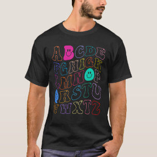 ABC Kindergarten Alphabet Zurück zur Schule Lehrer T-Shirt