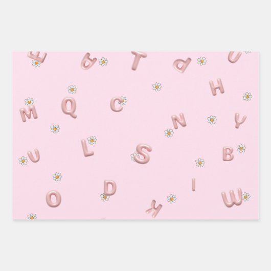 ABC Kindergarten daisy Balloon Studentenschule Geschenkpapier Set (Vorderseite)