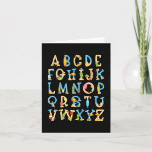 Abc Kindergarten Lehrer Summer Beach End of Schoo Karte