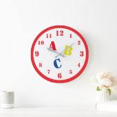 ABC-Kinderzimmer-Acryluhr Große Wanduhr (Zuhause)