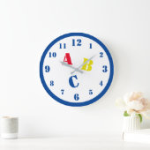 ABC-Kinderzimmer - Acrylwand Große Wanduhr (Zuhause)