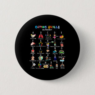 Abc Kopplung von Fertigkeiten Alphabet Self Care M Button