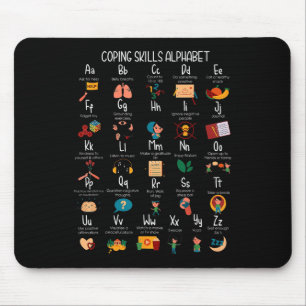 Abc Kopplung von Fertigkeiten Alphabet Self Care M Mousepad