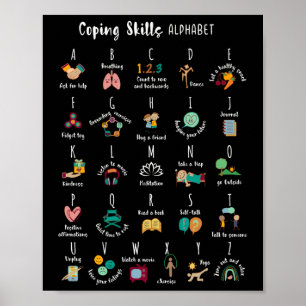 Abc Kopplung von Fertigkeiten Alphabet Self Care M Poster