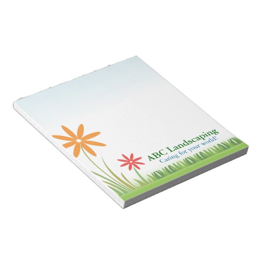 ABC-Landscaping für Notepad-Vorlage Notizblock (angewinkelt)