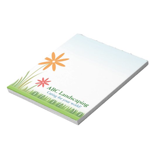 ABC-Landscaping für Notepad-Vorlage Notizblock (Rotiert)