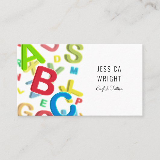 ABC Language Teacher Tuition Educator Visitenkarte (Vorderseite)