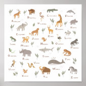 ABC Learning Wilde Tiere Poster (Vorne)