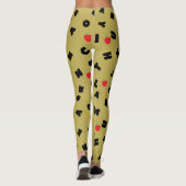 ABC Letter XYZ Apfelschüler Back 2 school Leggings (Rückseite)