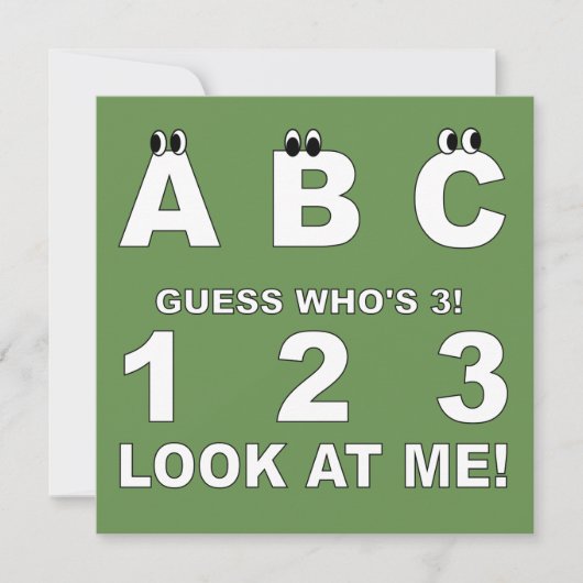 ABC Look, der 3 Printmedien ist Einladung (Vorderseite)