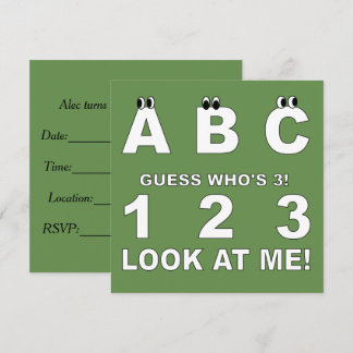 ABC Look, der 3 Printmedien ist Einladung