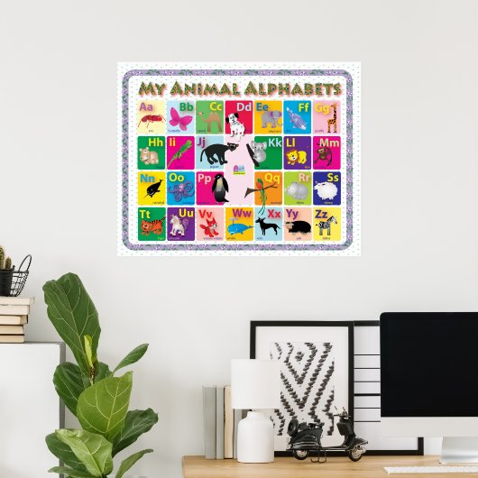ABC: Meine Tierbewohner Poster (Heimbüro)