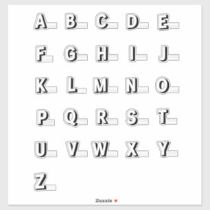 ABC-Merkzettel Aufkleber
