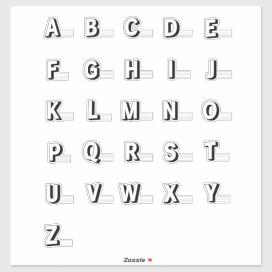 ABC-Merkzettel Aufkleber (Blatt)