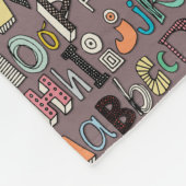 ABC mocha multi Fleecedecke (Ecke)