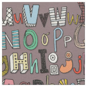 ABC mocha multi Stoff (Nahaufnahme)