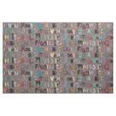 ABC mocha multi Stoff (Fat Quarter (45,7 x 55,9 cm))