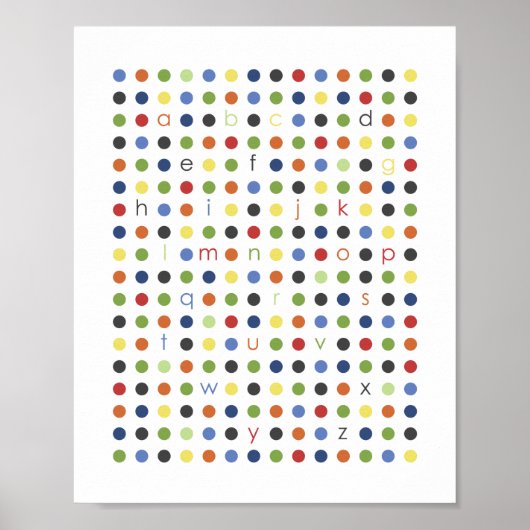 ABC Modernes Dot Wall Art Poster (Vorne)