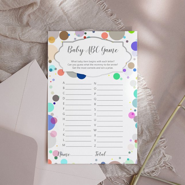 ABC Multicolor Baby Shower Fun Activity Game (Von Creator hochgeladen)