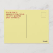 ABC Neon Letters Bookworm Postkarte (Rückseite)