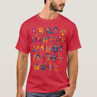 ABC Niedlich Monster Alphabet Halloween Lehrer Cos T-Shirt