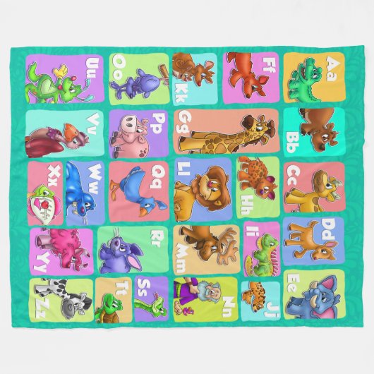 ABC Noah Blanket Fleecedecke (Vorderseite (Horizontal))