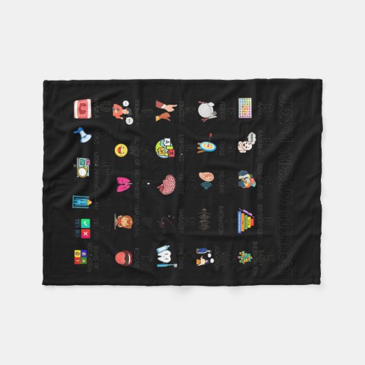 Abc Of Speech Therapy Alphabet Speech Language Pat Fleecedecke (Vorderseite (Horizontal))