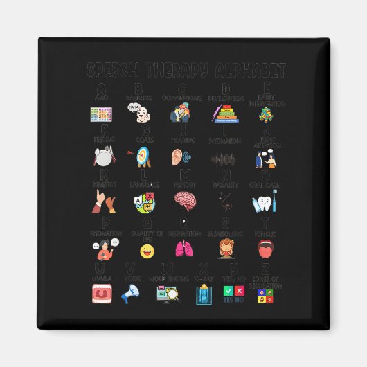 Abc Of Speech Therapy Alphabet Speech Language Pat Magnet (Vorne)