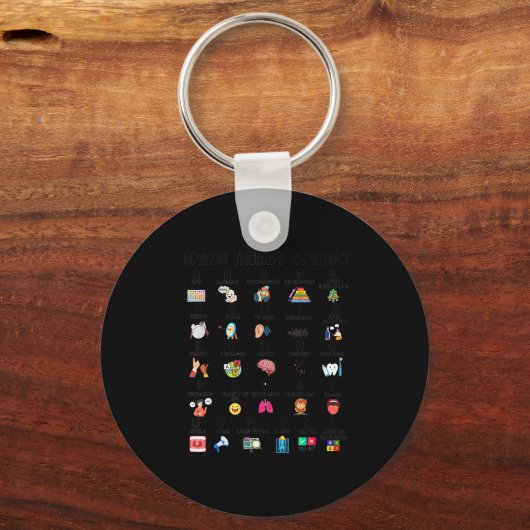 Abc Of Speech Therapy Alphabet Speech Language Pat Schlüsselanhänger (Vorderseite)