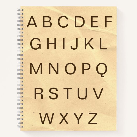 ABC Paper Alphabet Letters Practice Notebook Notizblock (Vorderseite)