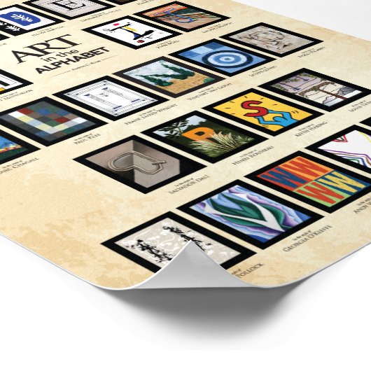 ABC Poster: Kunst im Alphabet Poster (Ecke)