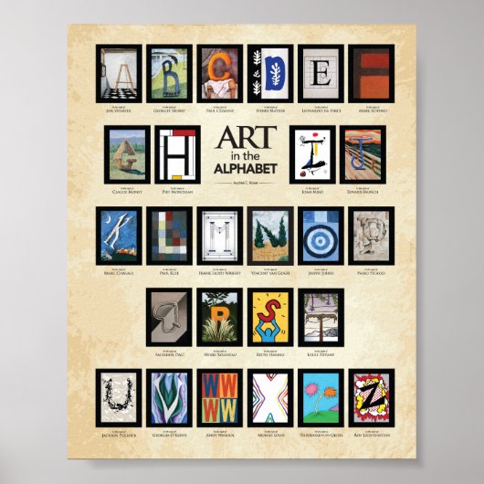 ABC Poster: Kunst im Alphabet Poster (Vorne)