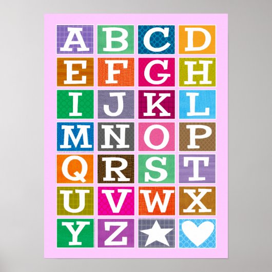 ABC Poster (rosa) (Vorne)