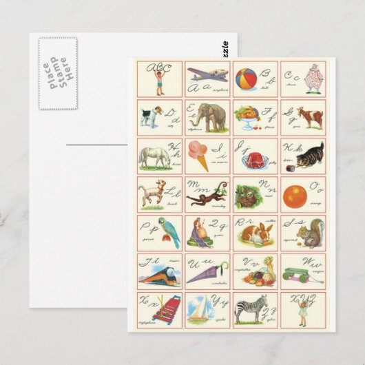 ABC POSTKARTE (Vorne/Hinten)