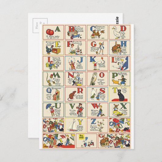 ABC POSTKARTE (Vorne/Hinten)