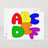 ABC POSTKARTE (Vorne/Hinten)