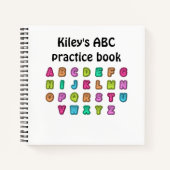 ABC practice notebook personalized Notizblock (Vorderseite)