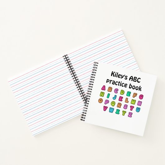 ABC practice notebook personalized Notizblock (Innenseite)