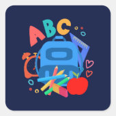 ABC QUADRATISCHER AUFKLEBER (Vorderseite)