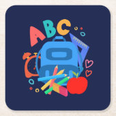 ABC RECHTECKIGER PAPPUNTERSETZER (Vorderseite)