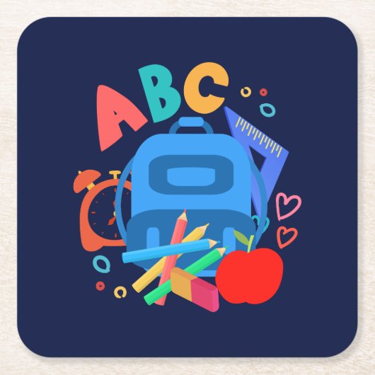 ABC RECHTECKIGER PAPPUNTERSETZER (Vorderseite)