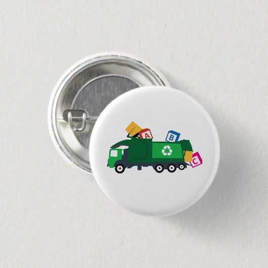 ABC Recycelnd Müllwagen Button (Vorne & Hinten)